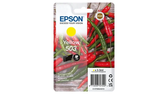 Epson 503 Cartucho de Tinta Original Amarillo – Rendimiento Estándar 3,3 ml Epson 503 Cartucho de Tinta Original Amarillo – Rendimiento Estándar 3,3 ml