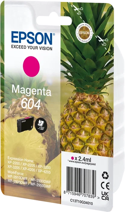 Epson Cartucho de Tinta 604 Magenta C13T10G34010 Epson Cartucho de Tinta 604 Magenta C13T10G34010