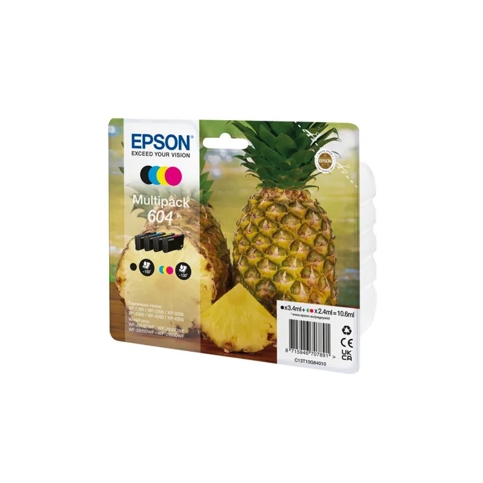Epson 604 Multipack (BK/C/M/Y) C13T10G64010 Original Epson 604 Multipack (BK/C/M/Y) C13T10G64010 Original
