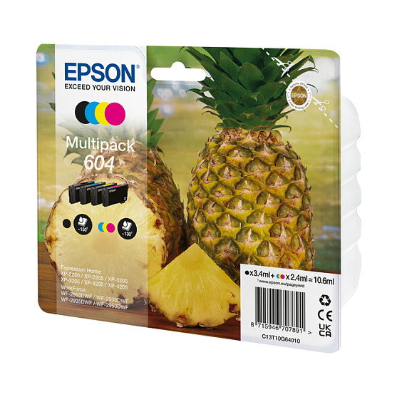 Epson 604 Multipack (BK/C/M/Y) C13T10G64010 Original Epson 604 Multipack (BK/C/M/Y) C13T10G64010 Original