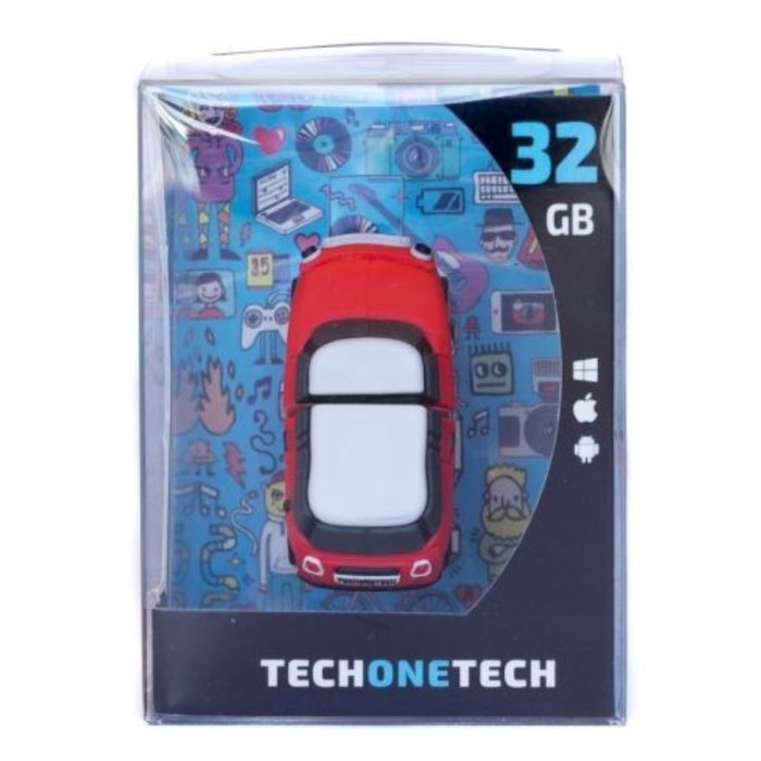 Tech One Tech Pendrive 32GB Mini Cooper S Rojo Diseño 3D