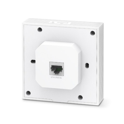 TP-LINK EAP650-WALL Punto de Acceso WiFi 6 de Pared, 3000 Mbps, PoE, Blanco
