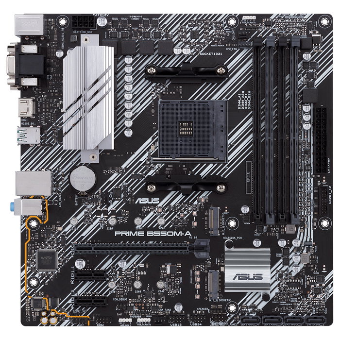 ASUS PRIME B550M-A Placa Base AM4 AMD B550 DDR4 M.2 micro ATX con HDMI/DVI/VGA