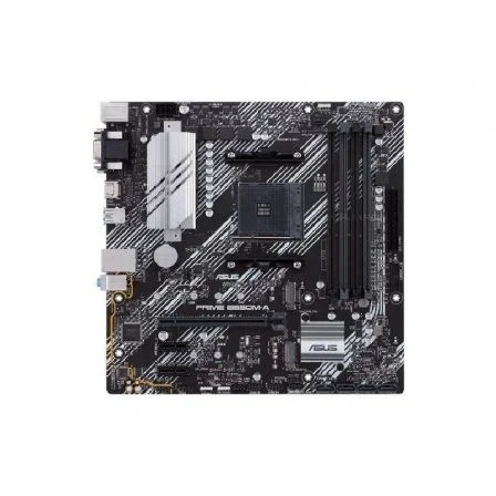 ASUS Placa Base Prime B550M-A Socket AM4 Micro ATX, Chipset AMD B550, Compatible con AMD Ryzen de 3.ª Gen, 2 Ranuras M.2 PCIe 4.0, 128GB DDR4, Aura Sync RGB, 90MB14I0-M0EAY0