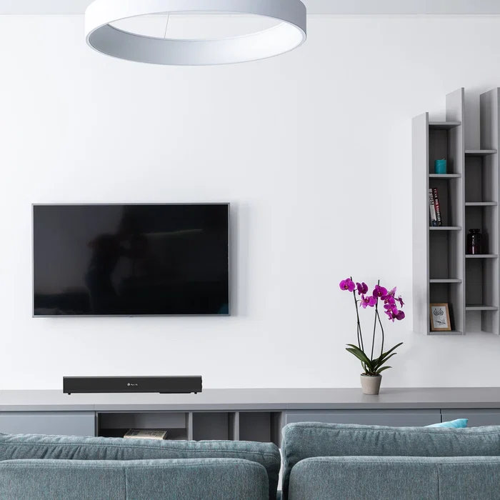 NGS Subway Barra de Sonido Bluetooth 40W 2.0 Negra para TV, con Entrada Óptica, Auxiliar, USB y Mando a Distancia