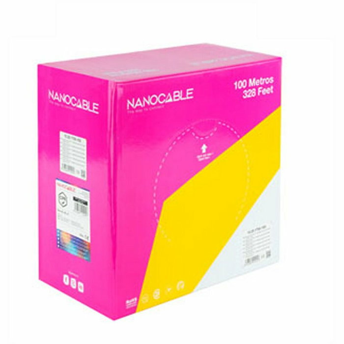 Nanocable Bobina Cable de Red CAT.7 LSZH SFTP PIMF AWG23, 100 m, Naranja