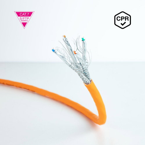 Nanocable Cable de Red CAT.7 LSZH SFTP PIMF AWG23, Naranja, 305m Nanocable Cable de Red CAT.7 LSZH SFTP PIMF AWG23, Naranja, 305m