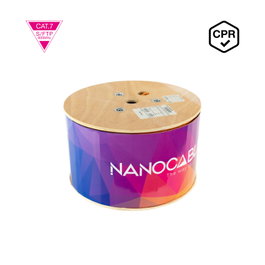 Nanocable Bobina de Cable de Red CAT.7 LSZH SFTP PIMF AWG23, 305m, Naranja