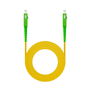 Nanocable Cable de Fibra Óptica SC/APC a SC/APC, Monomodo G657A2 Simplex, 3 m, Amarillo, LSZH, para FTTH/Conexión Router