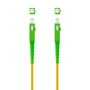 Nanocable Cable de Fibra Óptica SC/APC a SC/APC, Monomodo G657A2 Simplex, 3 m, Amarillo, LSZH, para FTTH/Conexión Router