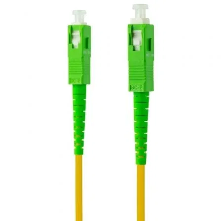 Nanocable Cable de Fibra Óptica SC/APC-SC/APC Monomodo G.657.A2 LSZH 3 Metros Amarillo, Ref. 10.20.0003