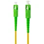 Nanocable Cable de Fibra Óptica SC/APC-SC/APC Monomodo G.657.A2 LSZH 3 Metros Amarillo, Ref. 10.20.0003
