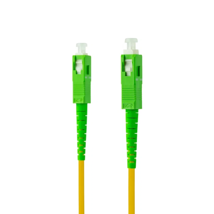 Nanocable Cable de Fibra Óptica SC/APC a SC/APC Monomodo G.657.A2 LSZH Amarillo - 10 metros