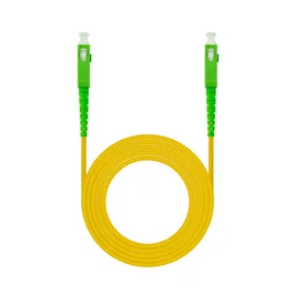 Nanocable Cable de Fibra Óptica SC/APC a SC/APC Monomodo G.657.A2 LSZH Amarillo - 10 metros