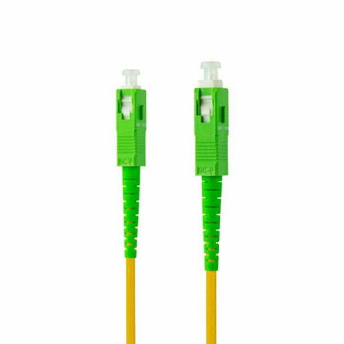 Nanocable Cable de Fibra Óptica SC/APC a SC/APC Monomodo Simplex LSZH, Amarillo, 15m