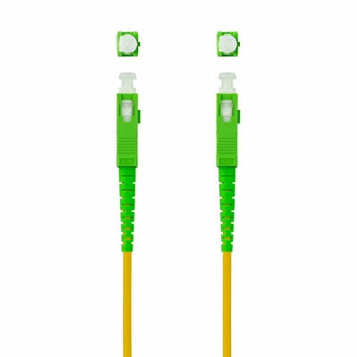 Nanocable Cable de Fibra Óptica SC/APC a SC/APC Monomodo Simplex LSZH, Amarillo, 15m