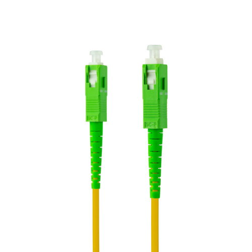 Nanocable Cable de Fibra Óptica SC/APC a SC/APC Monomodo G657A2, 20m, Amarillo