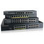 Zyxel GS1915-24EP Switch Gestionado Gigabit Ethernet PoE con 24 Puertos (12 PoE), Montaje en Rack, 130W Presupuesto PoE, Controlado por Nube, Modelo L2