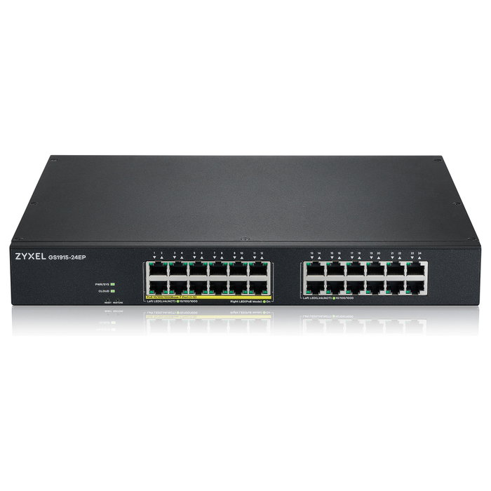 Zyxel GS1915-24EP Switch Gestionado Gigabit Ethernet PoE con 24 Puertos (12 PoE), Montaje en Rack, 130W Presupuesto PoE, Controlado por Nube, Modelo L2 Zyxel GS1915-24EP Switch Gestionado Gigabit Ethernet PoE con 24 Puertos (12 PoE), Montaje en Rack, 130W Presupuesto PoE, Controlado por Nube, Modelo L2