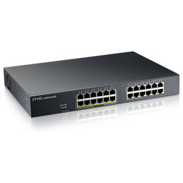 Zyxel GS1915-24EP Switch Gestionado Gigabit Ethernet PoE con 24 Puertos (12 PoE), Montaje en Rack, 130W Presupuesto PoE, Controlado por Nube, Modelo L2