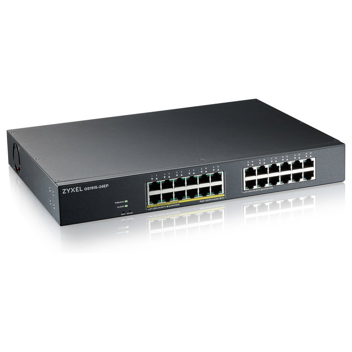 Zyxel GS1915-24EP Switch Gestionado Gigabit Ethernet PoE con 24 Puertos (12 PoE), Montaje en Rack, 130W Presupuesto PoE, Controlado por Nube, Modelo L2 Zyxel GS1915-24EP Switch Gestionado Gigabit Ethernet PoE con 24 Puertos (12 PoE), Montaje en Rack, 130W Presupuesto PoE, Controlado por Nube, Modelo L2