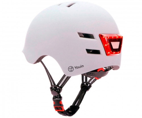 Youin Casco con LED frontal y trasero Blanco Talla M