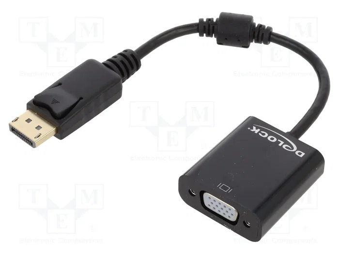 DeLOCK Adaptador DisplayPort 1.2 macho a VGA hembra negro DeLOCK Adaptador DisplayPort 1.2 macho a VGA hembra negro