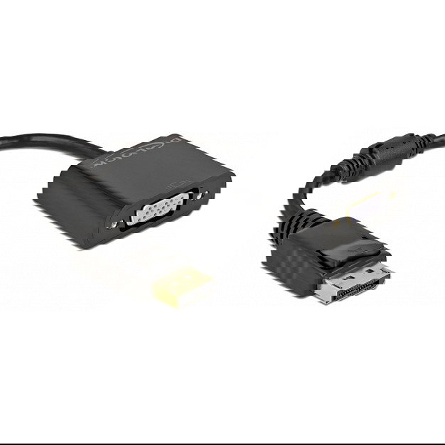 Delock Adaptador DisplayPort 1.2 Macho a VGA Hembra Pasivo Negro Delock Adaptador DisplayPort 1.2 Macho a VGA Hembra Pasivo Negro