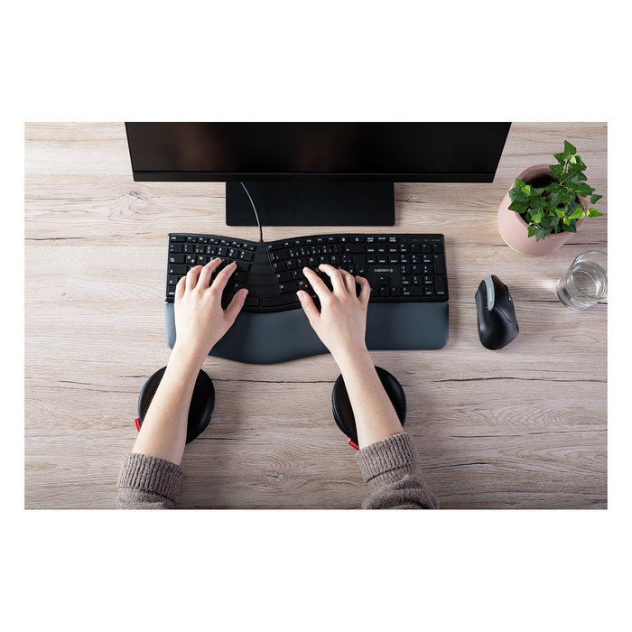 Cherry SLIDEPAD ERGO Reposabrazos Ergonómico Negro