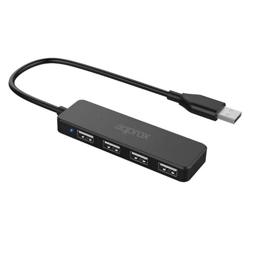 APPROX APPC46 Hub USB 2.0 4 Puertos 480Mbps Negro APPROX APPC46 Hub USB 2.0 4 Puertos 480Mbps Negro