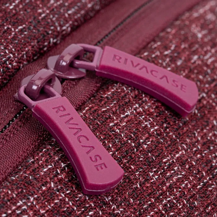 Rivacase Mochila para Portátil hasta 13.3" (33.8 cm) Ref. 7923, Borgoña, Poliéster Impermeable, con Compartimento para Tablet y Documentos, Unisex