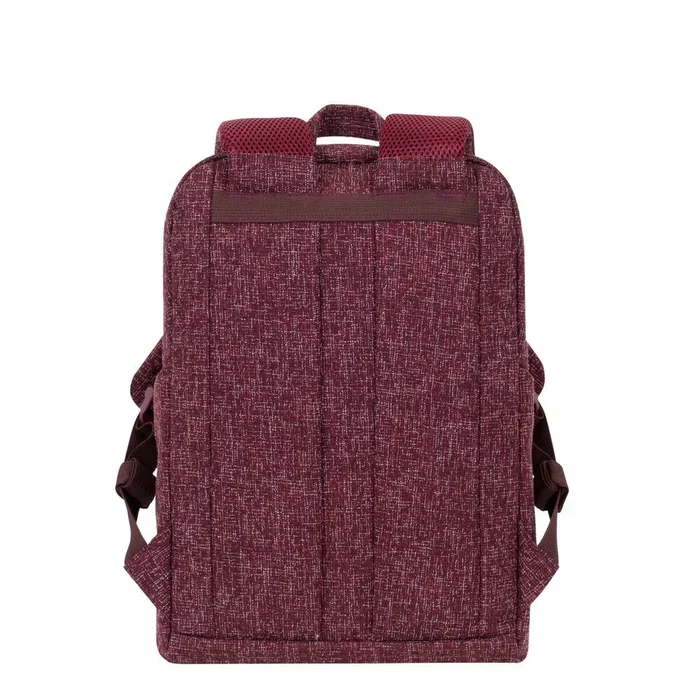 Rivacase Mochila para Portátil hasta 13.3" (33.8 cm) Ref. 7923, Borgoña, Poliéster Impermeable, con Compartimento para Tablet y Documentos, Unisex