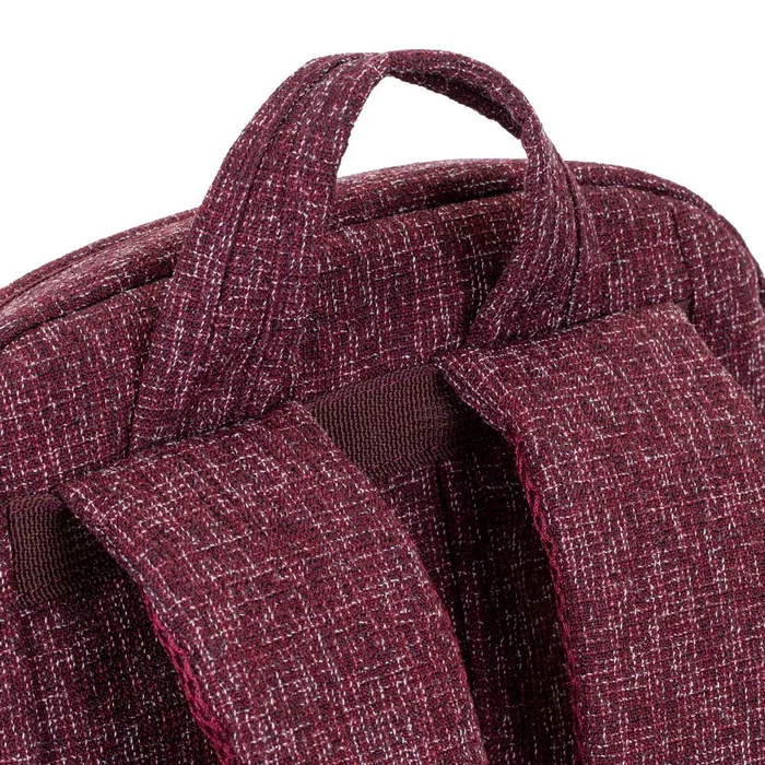 Rivacase Mochila para Portátil hasta 13.3" (33.8 cm) Ref. 7923, Borgoña, Poliéster Impermeable, con Compartimento para Tablet y Documentos, Unisex