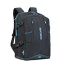 Rivacase Borneo 7860 Mochila Gaming para Portátil 17.3" Negro y Azul con Respaldo, Varios Compartimentos y Resistente al Agua