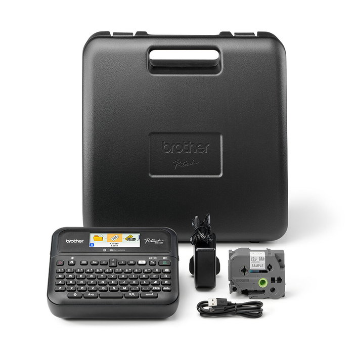 Brother PT-D610BTVP Rotuladora Electrónica con Teclado QWERTY, Pantalla a Color y Conectividad Bluetooth/USB Brother PT-D610BTVP Rotuladora Electrónica con Teclado QWERTY, Pantalla a Color y Conectividad Bluetooth/USB