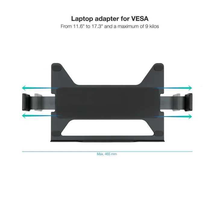 TooQ Soporte Articulado con Bandeja para Portátil VESA 75x75 - TQLH1117-B - Compatible 11.6"-17.3" - Negro