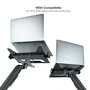 TooQ Soporte Articulado con Bandeja para Portátil VESA 75x75 - TQLH1117-B - Compatible 11.6"-17.3" - Negro