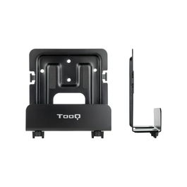 TOOQ SOPORTE UNIVERSAL DE PARED PARA REPRODCUTOR MULTIMEDIA, ROUTER, MINI PC, NEGRO