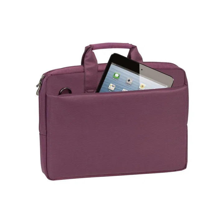 Rivacase 8231 Bandolera para Portátil hasta 15.6" con Compartimento para Tablet, Maletín Acolchado Púrpura
