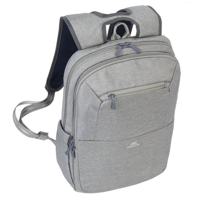 Rivacase 7760 Funda Mochila para Portátil 15.6 Pulgadas (39.6 cm) Gris - Ligera, Resistente al Agua y de Poliéster, 550 g