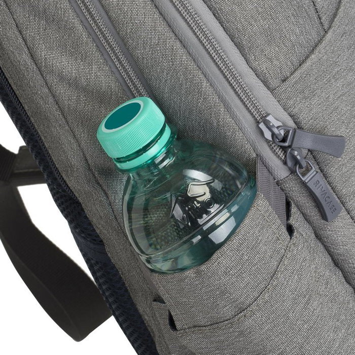Rivacase 7760 Funda Mochila para Portátil 15.6 Pulgadas (39.6 cm) Gris - Ligera, Resistente al Agua y de Poliéster, 550 g