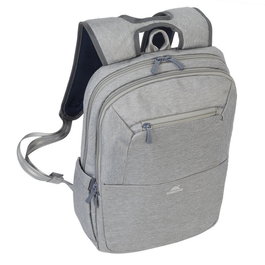 Rivacase 7760 Funda Mochila para Portátil 15.6 Pulgadas (39.6 cm) Gris - Ligera, Resistente al Agua y de Poliéster, 550 g