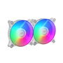 Mars Gaming Kit de 2 ventiladores MFDUOW 120mm FRGB Blanco