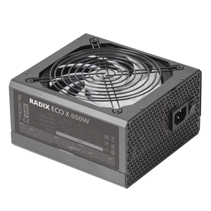 Tacens Radix Eco X 650W ATX 87% Eficiencia, Ventilador 140mm FDB, Negro