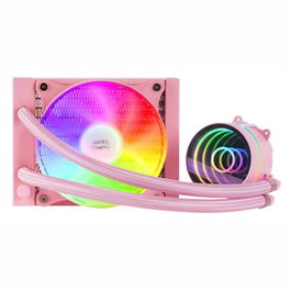 Mars Gaming MLONE120P Kit Refrigeración Líquida ML-ONE120 FRGB, TDP 200W, Ventilador Silencioso FDB, Radiador 120mm, Compatibilidad Intel/AMD, Color Rosa