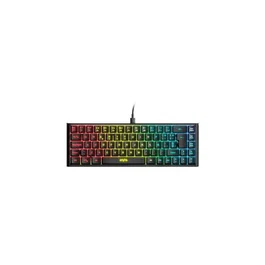 Energy Sistem Teclado Gaming ESG K4 455072 Compact RGB, Español QWERTY, 69 Teclas Membrana, Retroiluminación 11 Modos, Cable USB-C Desmontable 1.5m, Negro