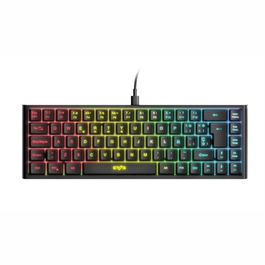 Energy Sistem Teclado Gaming Compacto ESG K4 Kompact, 69 Teclas Retroiluminado RGB, 11 Modos de Luz, Cable USB-C Extráible, Compatible PC/PS5/Xbox, Negro