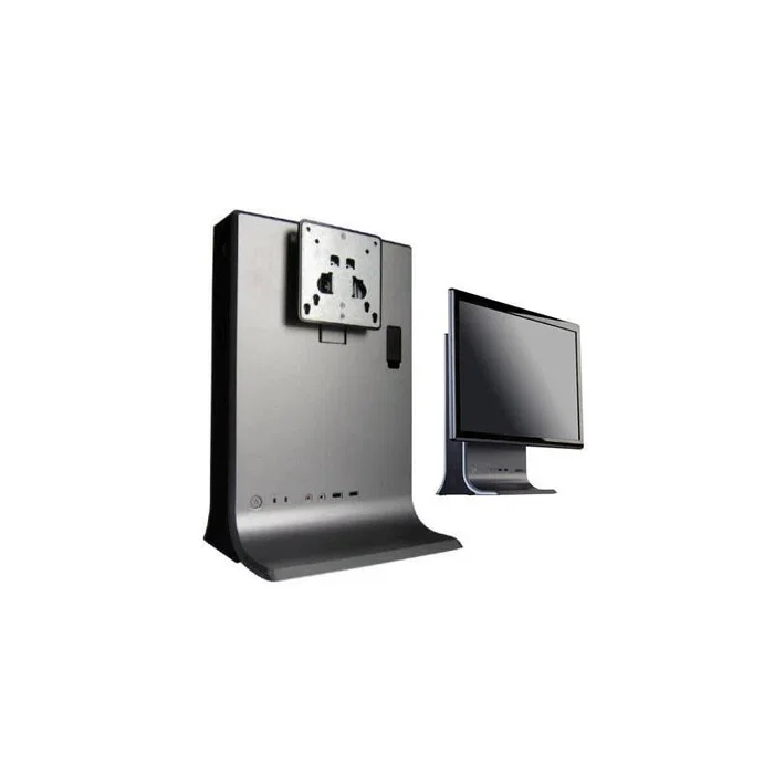 Hiditec D170D10003 - Caja PC All-in-One vertical Mini-ITX, sin fuente, con soporte VESA para monitor hasta 27", conexiones frontales 2x USB y audio