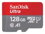 SanDisk Ultra 128GB microSDXC UHS-I Clase 10, 140 MB/s, A1, SDSQUAB-128G-GN6MA - Resistente al Agua y Temperatura