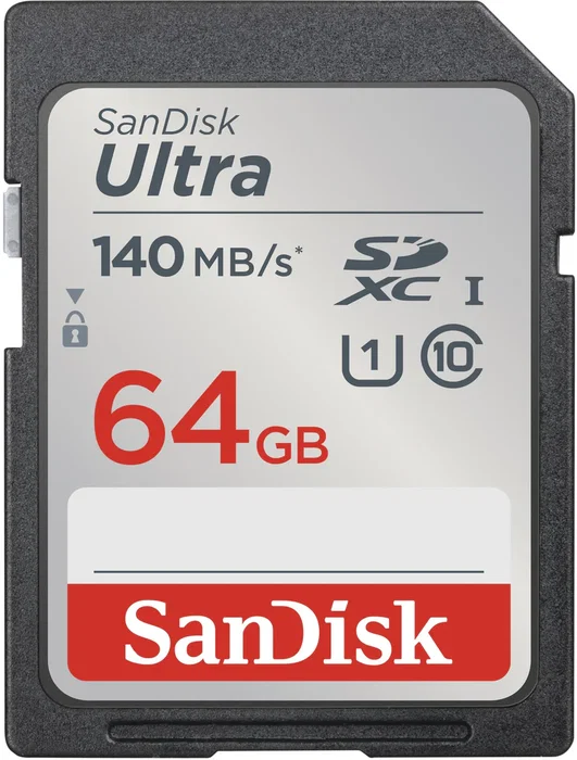 SanDisk Ultra Tarjeta SDXC 64 GB UHS-I Clase 10 - Velocidad de Lectura 120 MB/s, Clase 1 (U1), Resistente a Agua, Golpes, Temperatura y Rayos X